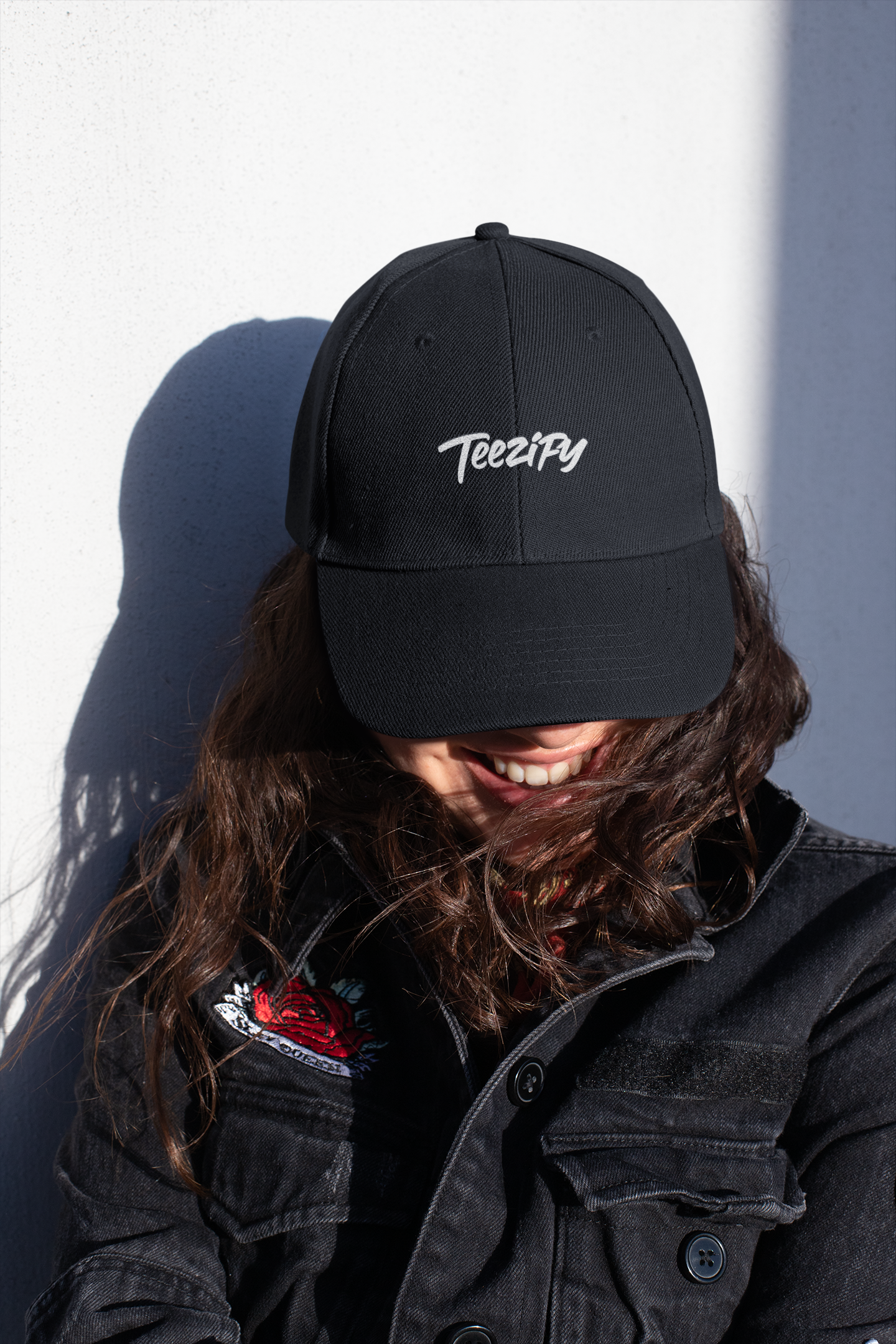 Embroidered 'Teezify' Structured Cap — Minimal Script Baseball Hat