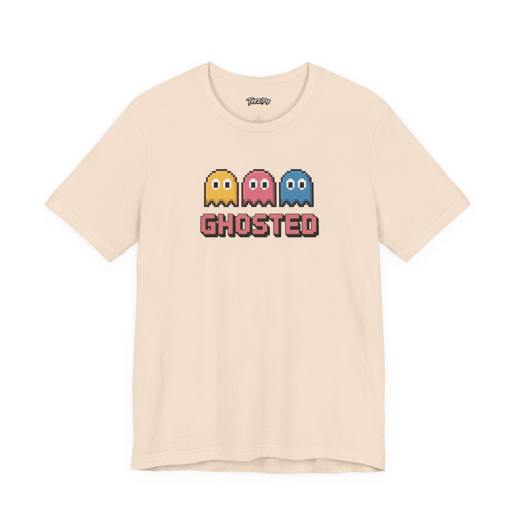 Ghosted Retro Arcade Tee — Pixel Ghosts Graphic Shirt
