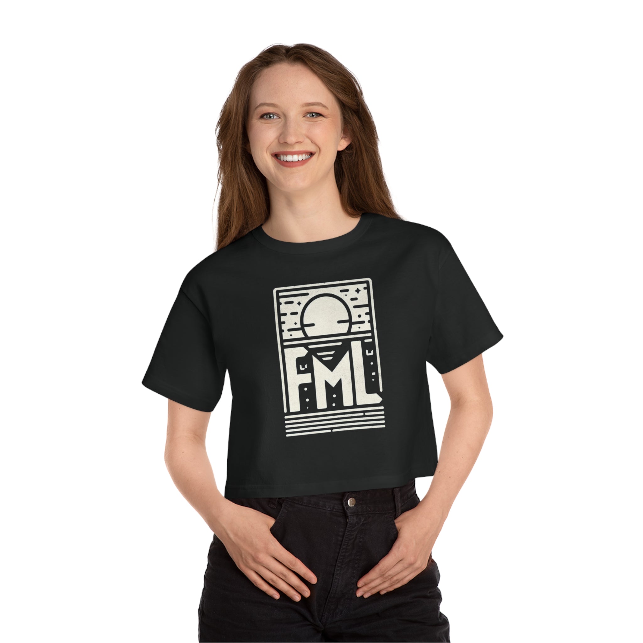 "FML" Champion Women's Heritage Cropped T-Shirt